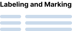 Labeling and Marking